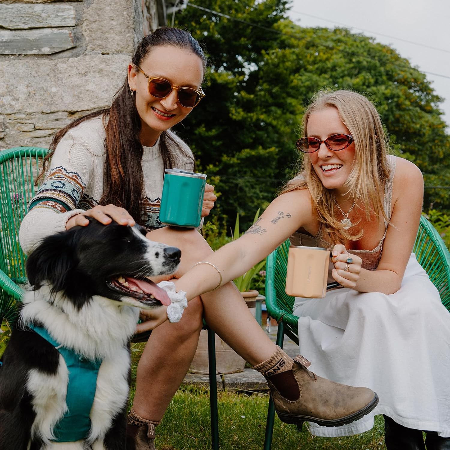 Ideus 16 oz Coffee Cup, Stainless Steel Coffee Travel Mug, Spill Proof Tea Mug with Handle and Lid, Lightweight and Durable, Great for Office Home and Outdoor Use, Golden-FUJI FLOW - Image 8