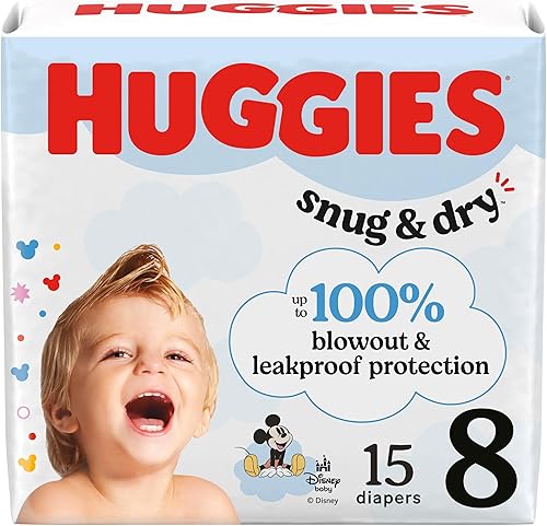 Miniatura 56 de Huggies Pañales de tamaño 4, pañales para bebé Snug & Dry, talla 4 (22-37 libras), 30 unidades, el embalaje puede variar