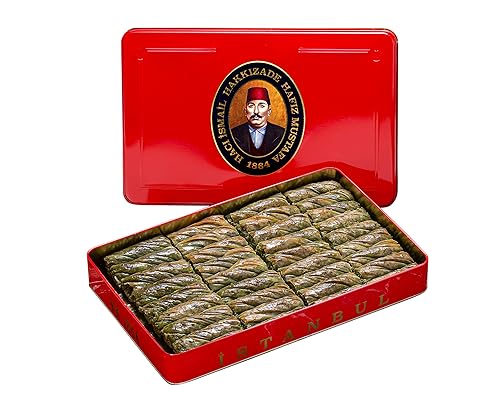 Miniatura 145 de Hafiz Mustafa 1864 Istanbul Baklava - Caja de pastelería - Bocadillos de postre de Baklava horneados hechos de hojas de masa filo fresca, pistacho