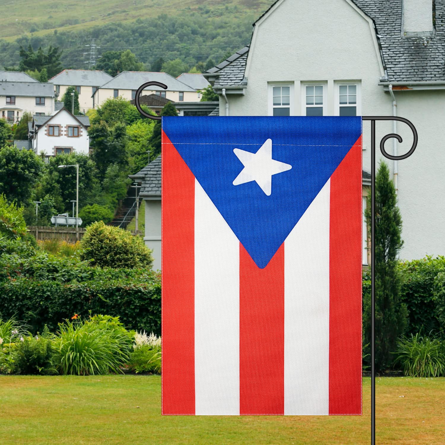 Bandera Puertorriqueña Pequeña, Mini Banderas De Jardín De Puerto Rico De 12 X 18 Pulgadas, De Doble Cara, Resistentes A La Intemperie, Para Decoración Al Aire Libre (Puerto Rico