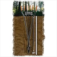 Vista 4 de Fiskars Cavadora de Hoyos para Postes de Acero de 60 pulgadas, Herramienta de Construcción y Jardín de Mango Largo, Herramienta Cavadora