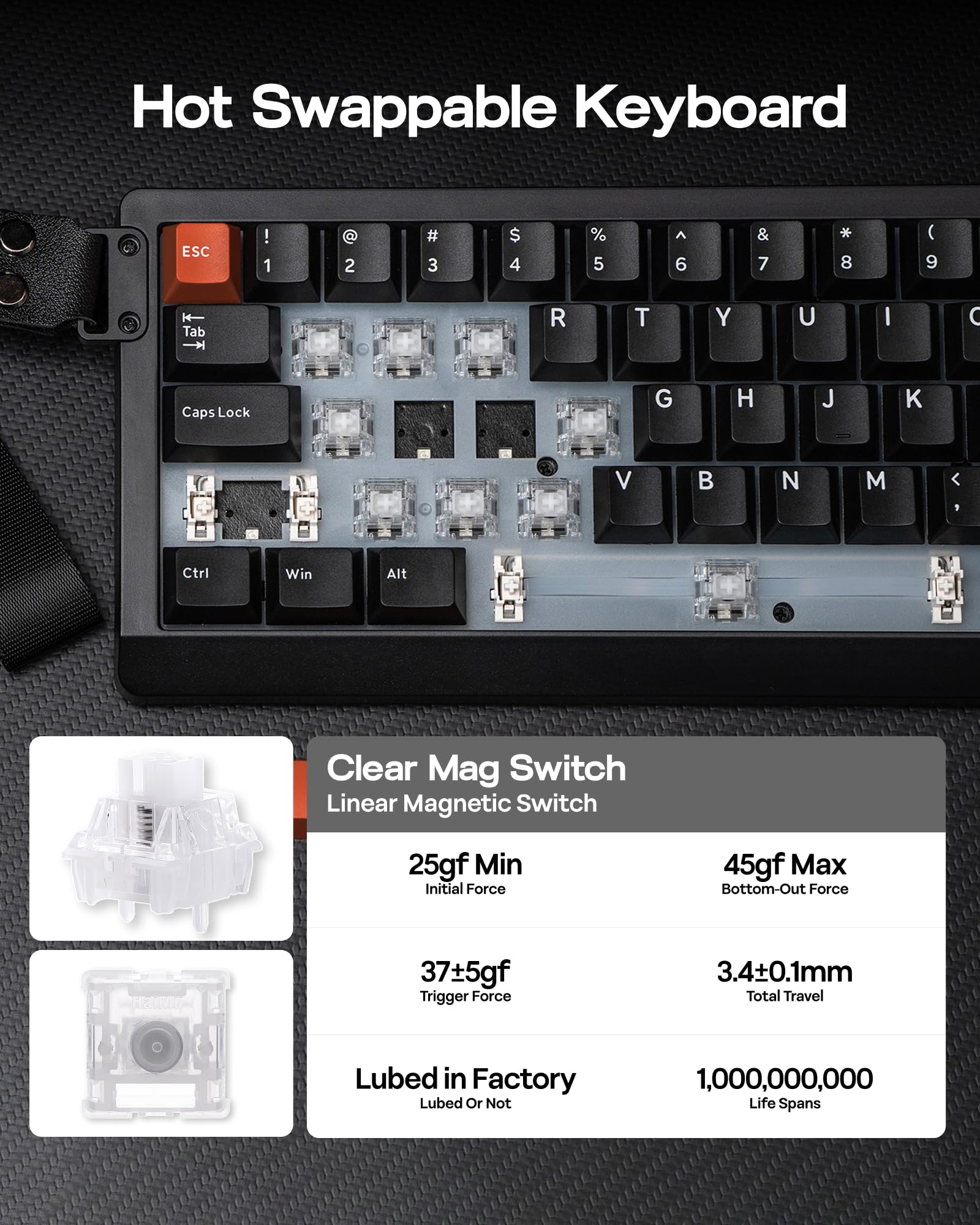 Amazon | EPOMAKER HE68 Lite ホール効果マグネットゲーミング