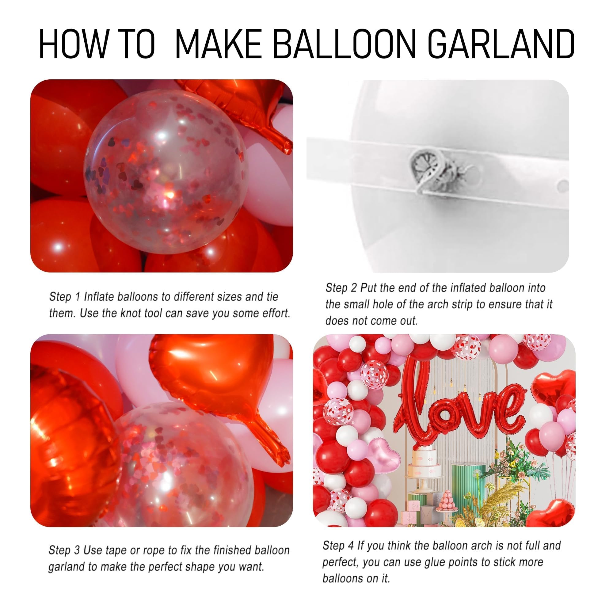 Amazon.com: Dazzle Bright 263Pcs Valentines Day Balloon Arch Kit