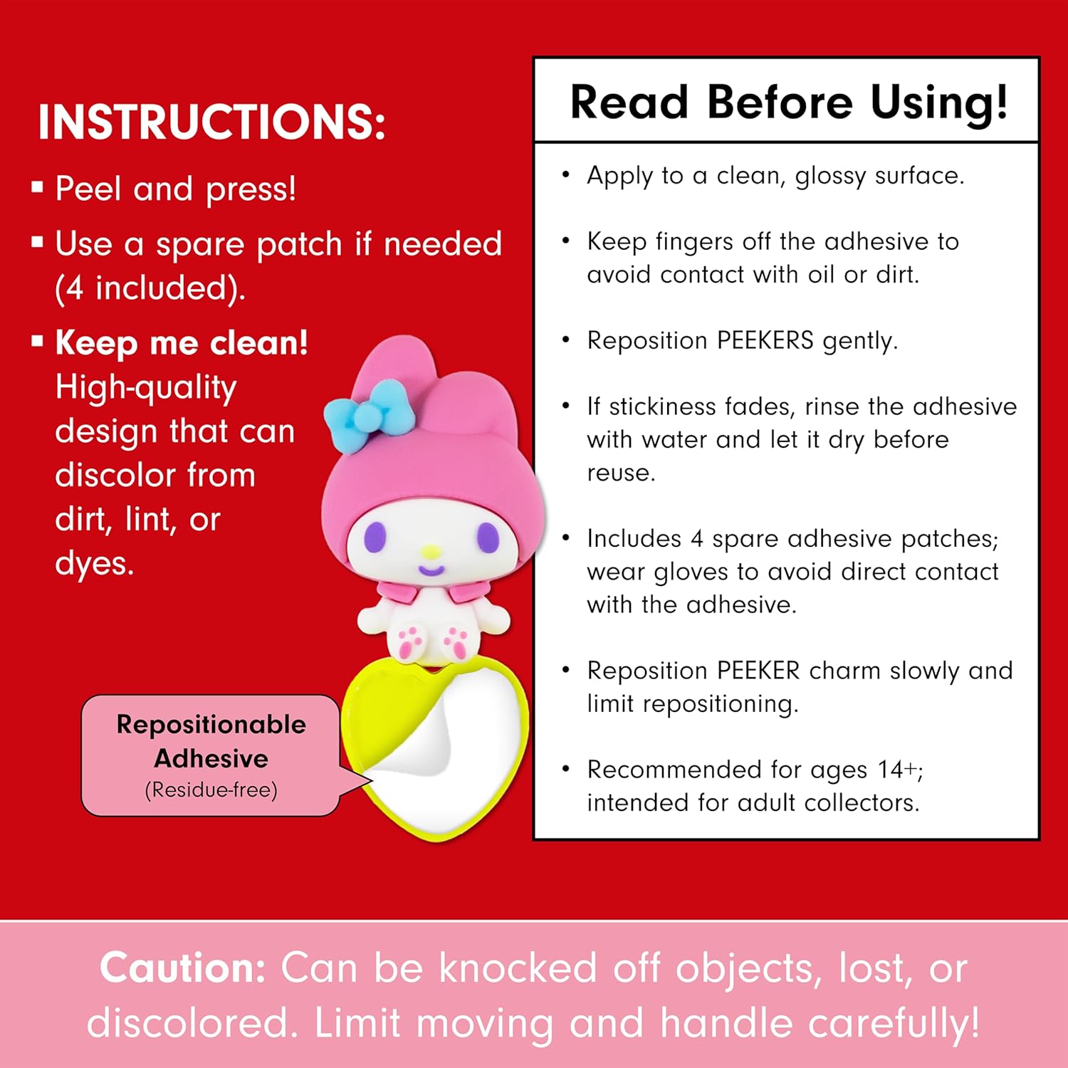 Sonix x Sanrio Hello Kitty & Friends Peekers - Sweethearts Series Blind Box - Adhesive Decorative Mini Figures - Includes Hello Kitty, Cinnamoroll, Kuromi, My Melody, Pochacco, or Mystery Character