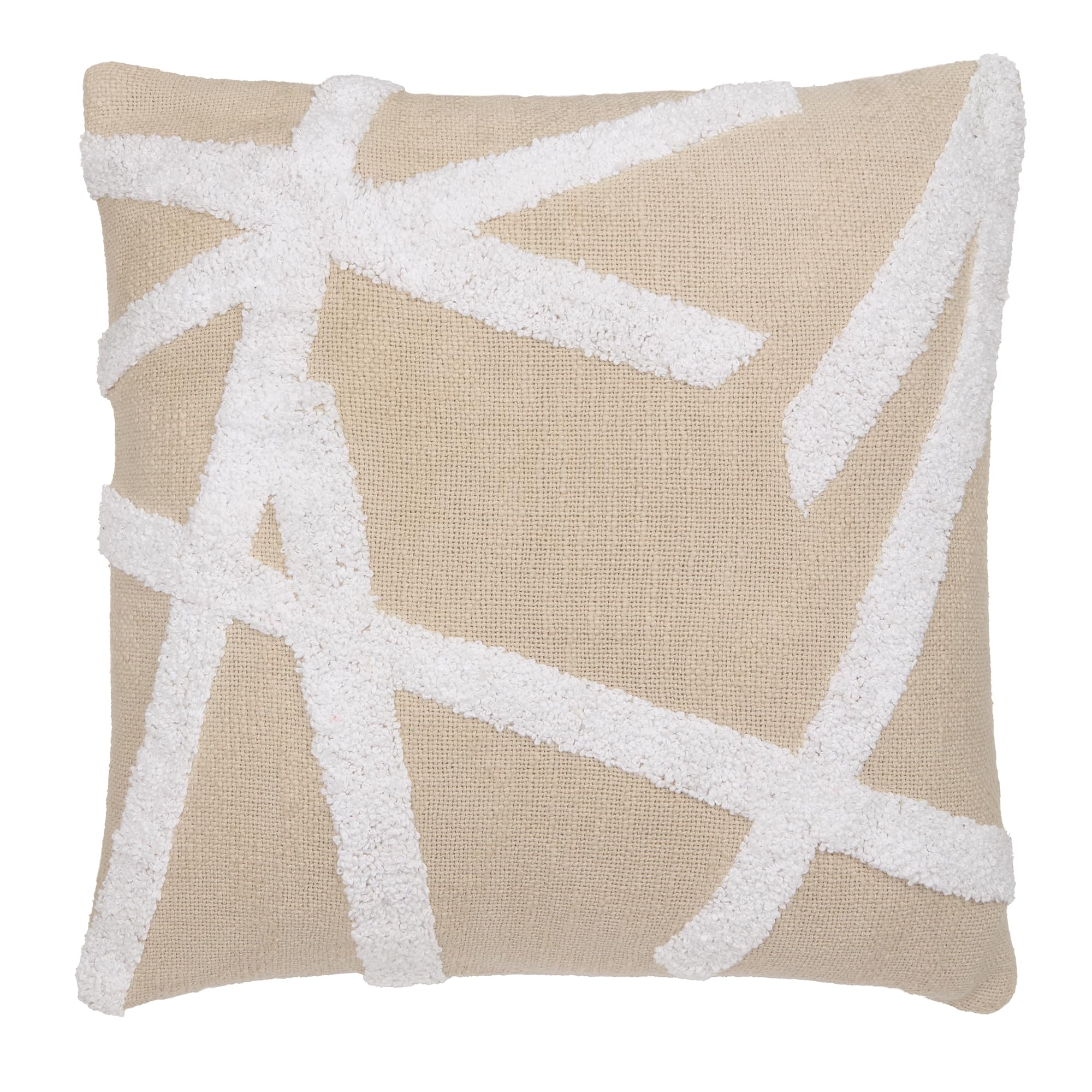 Appletree Filled Cushion 43 cm x 43 cm Natural Cotton