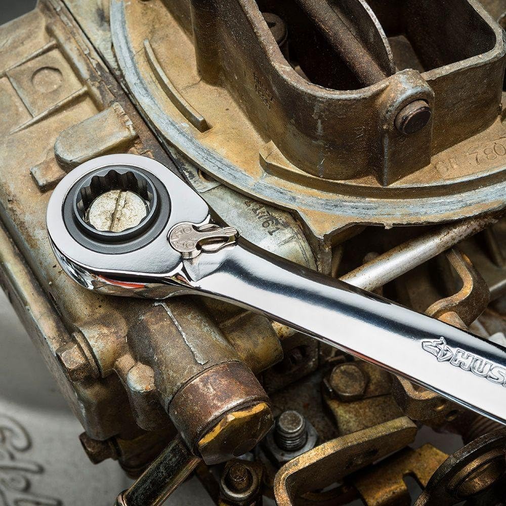 Husky Quad Drive SAE Ratcheting Wrench Set (2-Piece)