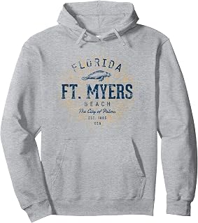 Vintage Fort Myers Beach Retro Pullover Hoodie