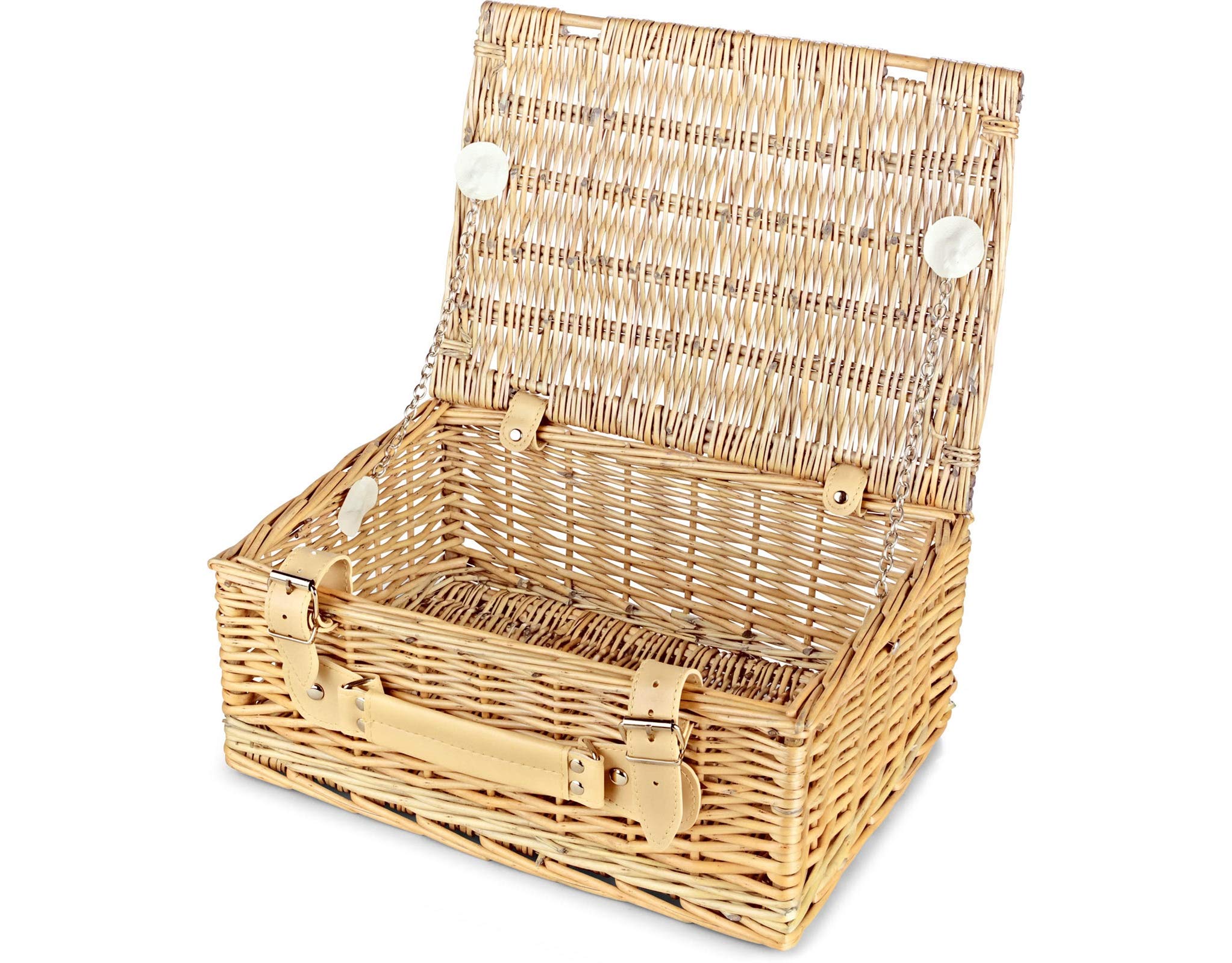 Empty Wicker Hamper Basket - Luxury Lidded Picnic Basket - Picnic Set for Outdoor Gatherings, Birthdays and Celebrations, from Regency Hampers