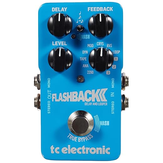 TC Electronic FLASHBACK 2 DELAY Legendary Delay Pedal with Groundbreaking MASH Footswitch, Crystal Delay Effect and Built-In TonePrint Technology, Compatible with PC and Mac