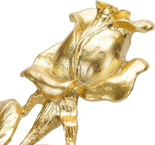 Miniatura 7 de SOFFEE DESIGN 2 ganchos individuales dorados con diseño de rosas 3D, estilo retro adornado para decoración de pared de habitación, abrigo, sombrero,