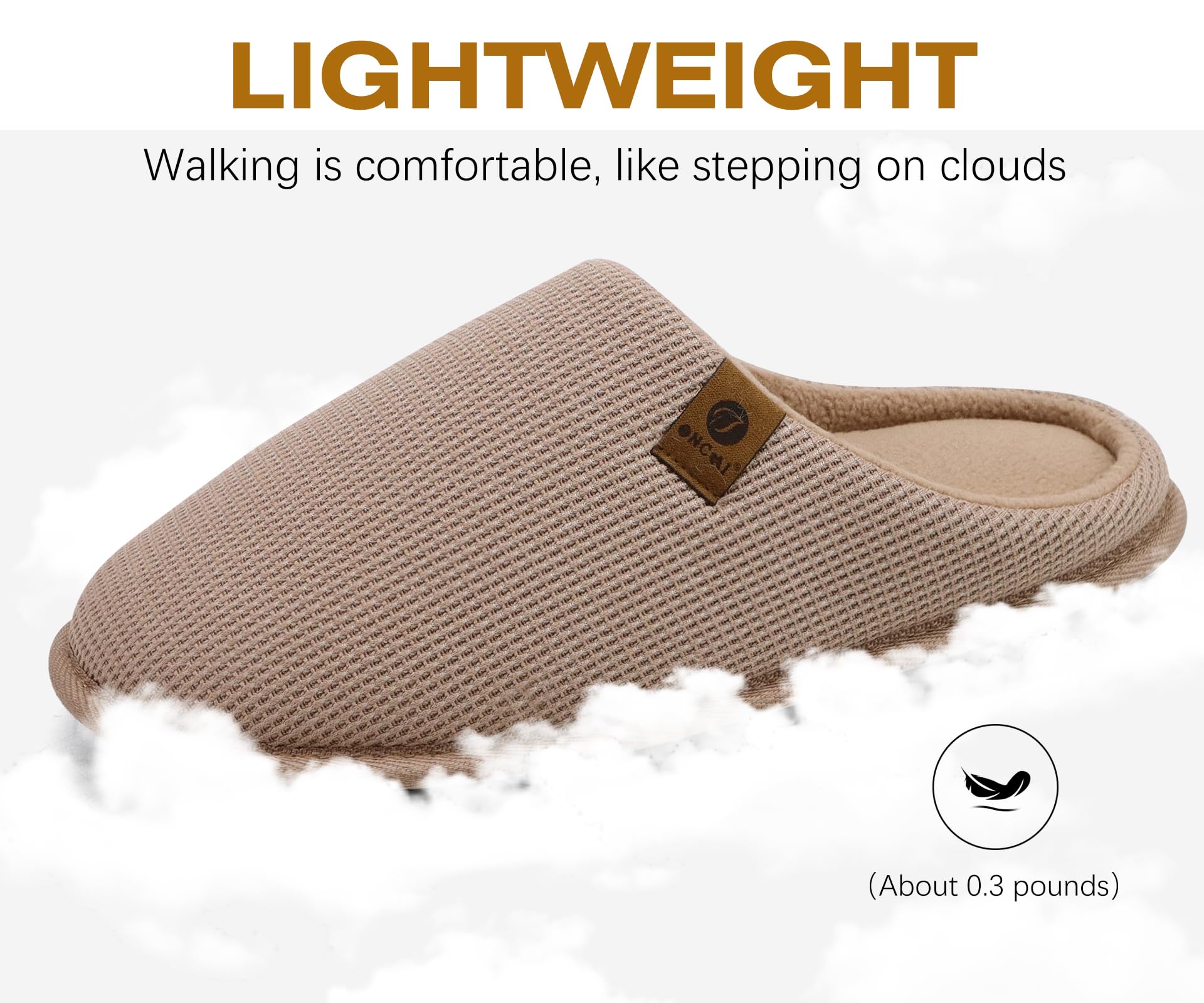 ONCAI Pantofole da Uomo Invernali Ciabatte da Casa con Memory Foam Calde Pelliccia Sintetica Cotone Scarpe Accogliente Antiscivolo Suola EU Dimensione 40-49