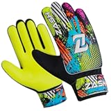 ZASH Premium Goalie Gloves for Kids Boys Children&comma; Youth & Adult Football Goalkeeper Gloves with Double Wrist Protection and 4-mm Latex Anti-Slip Strong Grip Palm