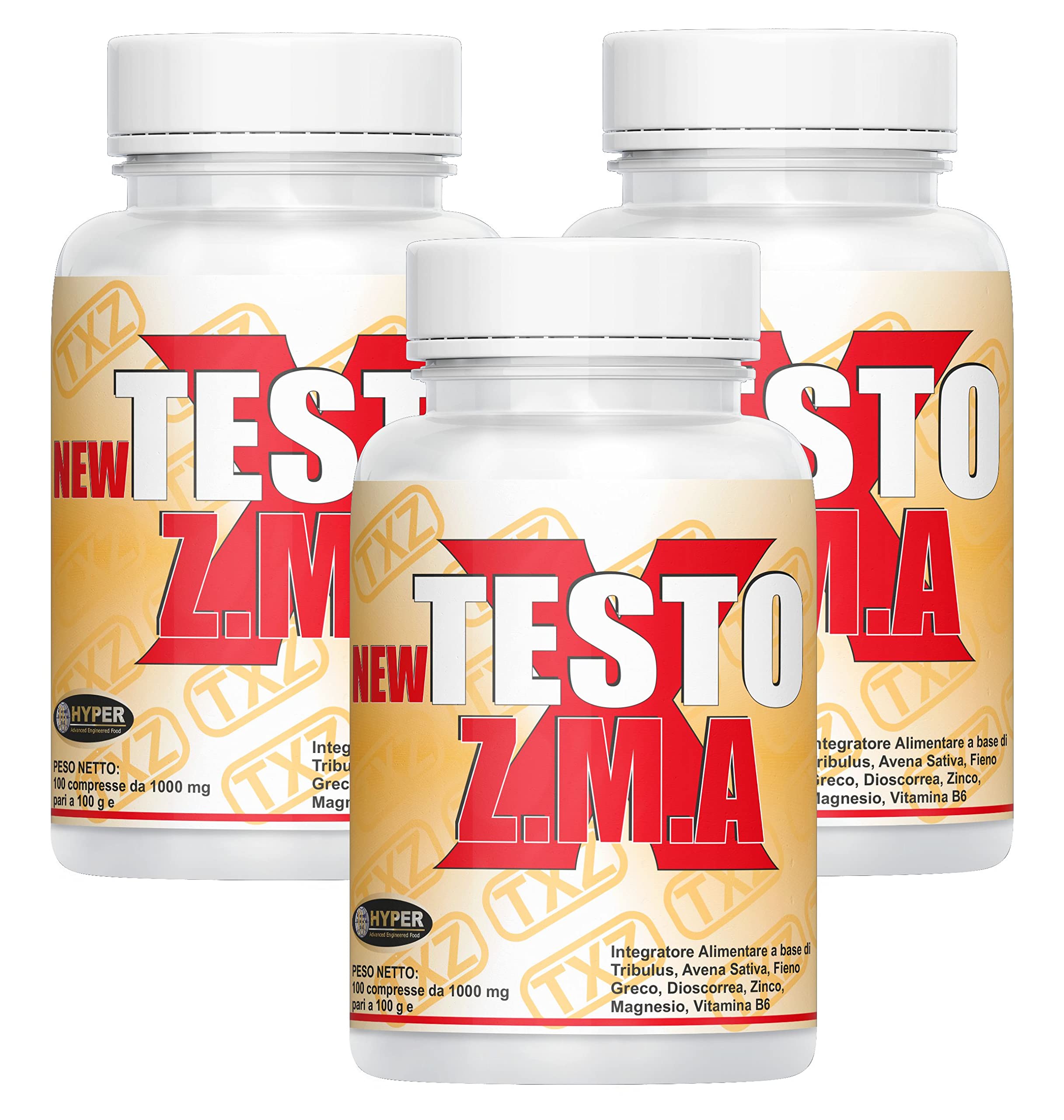 Testosterone Booster Integratore Aumento Massa Magra Muscolare Stimolatore Energizzante Aumento Prestazioni Fisiche e Desiderio Sessuale Tribulus Fieno Greco Zinco Magnesio B6 | 300 Compresse