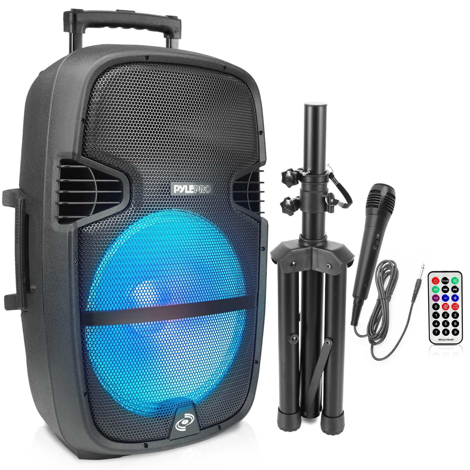 Pyle Portable Bluetooth PA Speaker System - 1000W Outdoor Speaker with 15