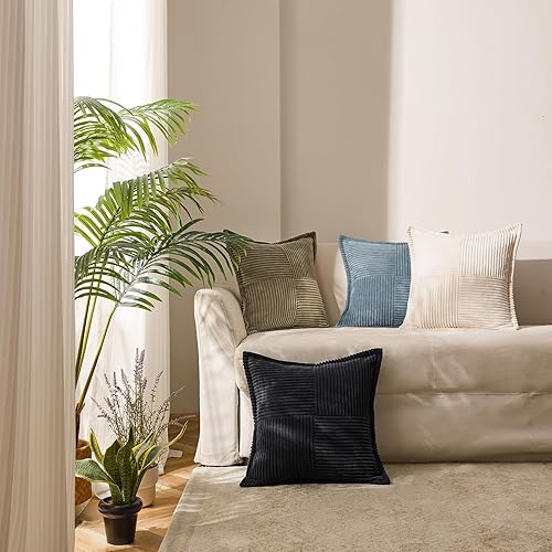 Miniatura 5 de Topfinel Juego de 2 fundas de almohada occidentales de 16 x 16 pulgadas, almohadas texturizadas para sofá, cama, sala de estar, cojín cuadrado a