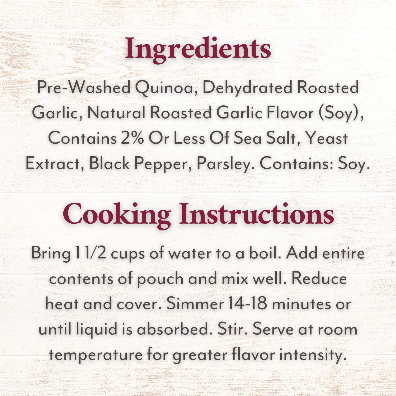 Roland Foods Roasted Garlic Seasoned Quinoa, 5.46 Ounce Bag, Pack of 6