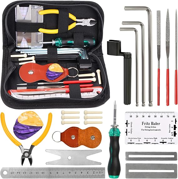ATPWONZ 26Pcs Guitar Repair Tool, Guitar Tool Kit Guitar Maintenance