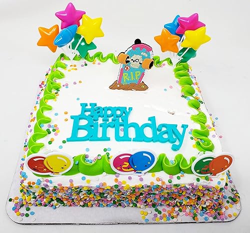Decoración para pastel de cumpleaños con temática de monopatín (diseño único)