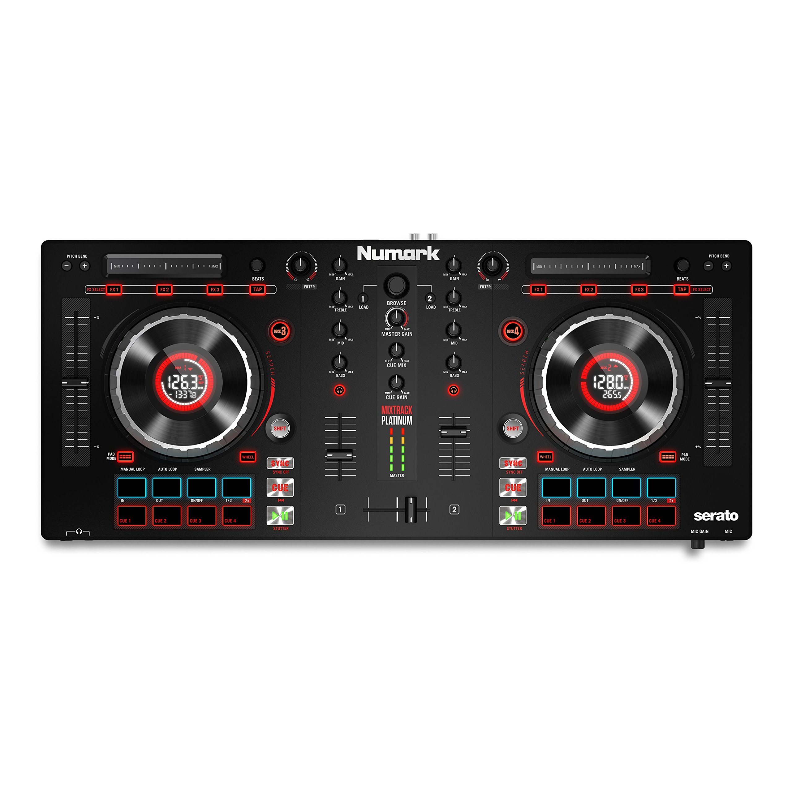 Amazon.co.jp: Numark 4デッキDJコントローラー Serato DJ Intro付き