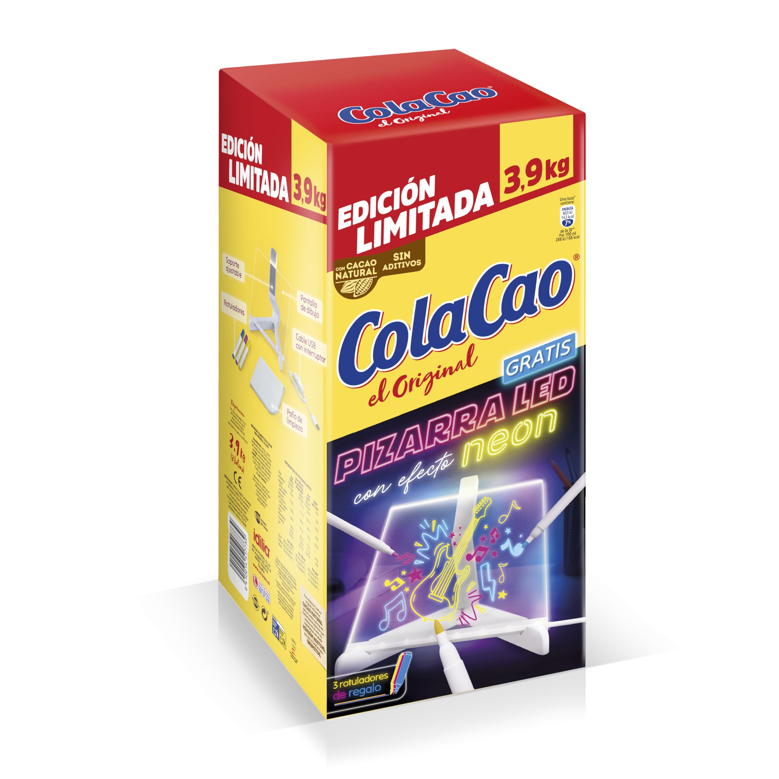 ColaCao Original Cacao Soluble Natural sin Aditivos 3,9 kg