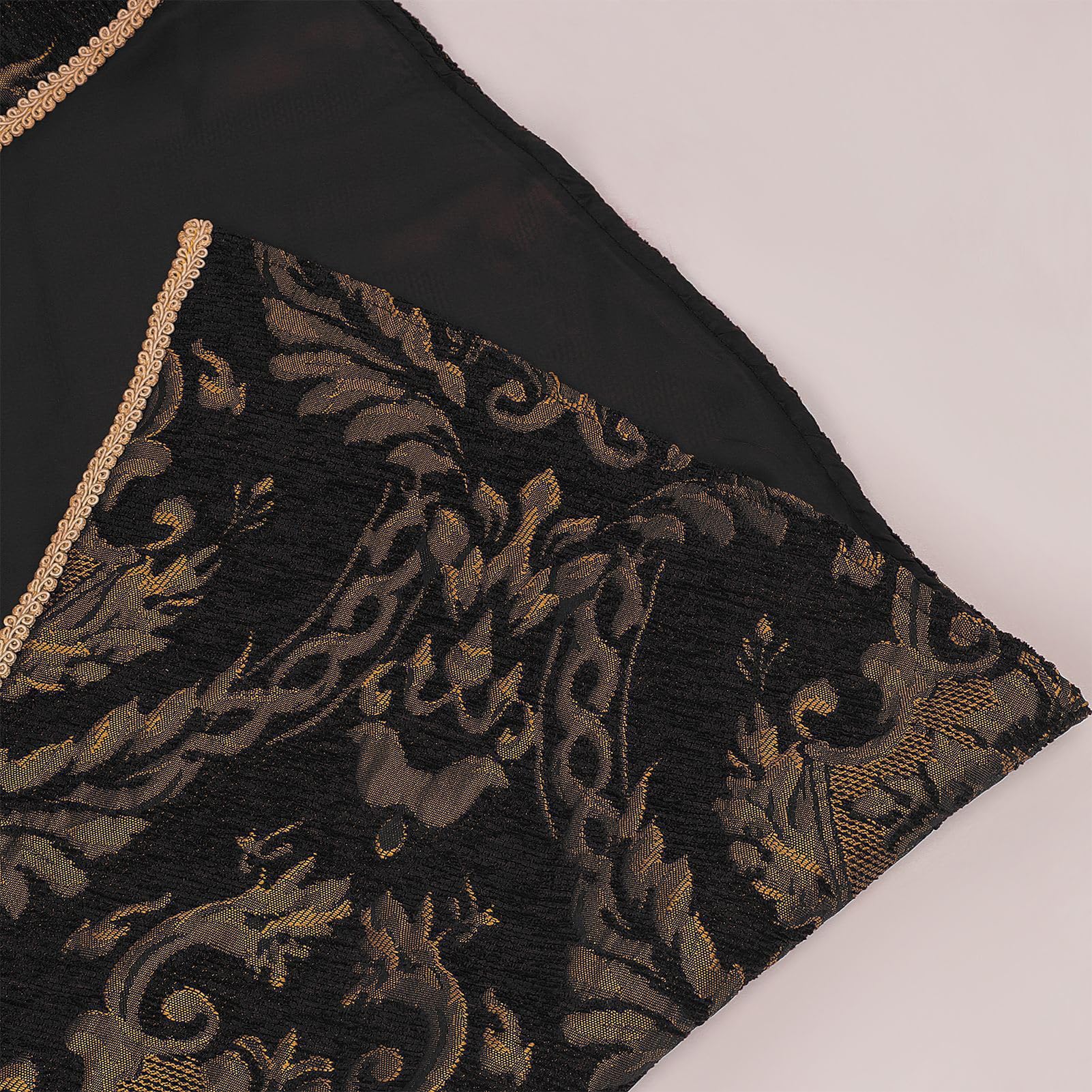 Mantello medievale, elegante costume medievale da spalla con motivo broccato, mantello appositamente per uomini, per festival di Halloween, cosplay, spettacoli teatrali e
