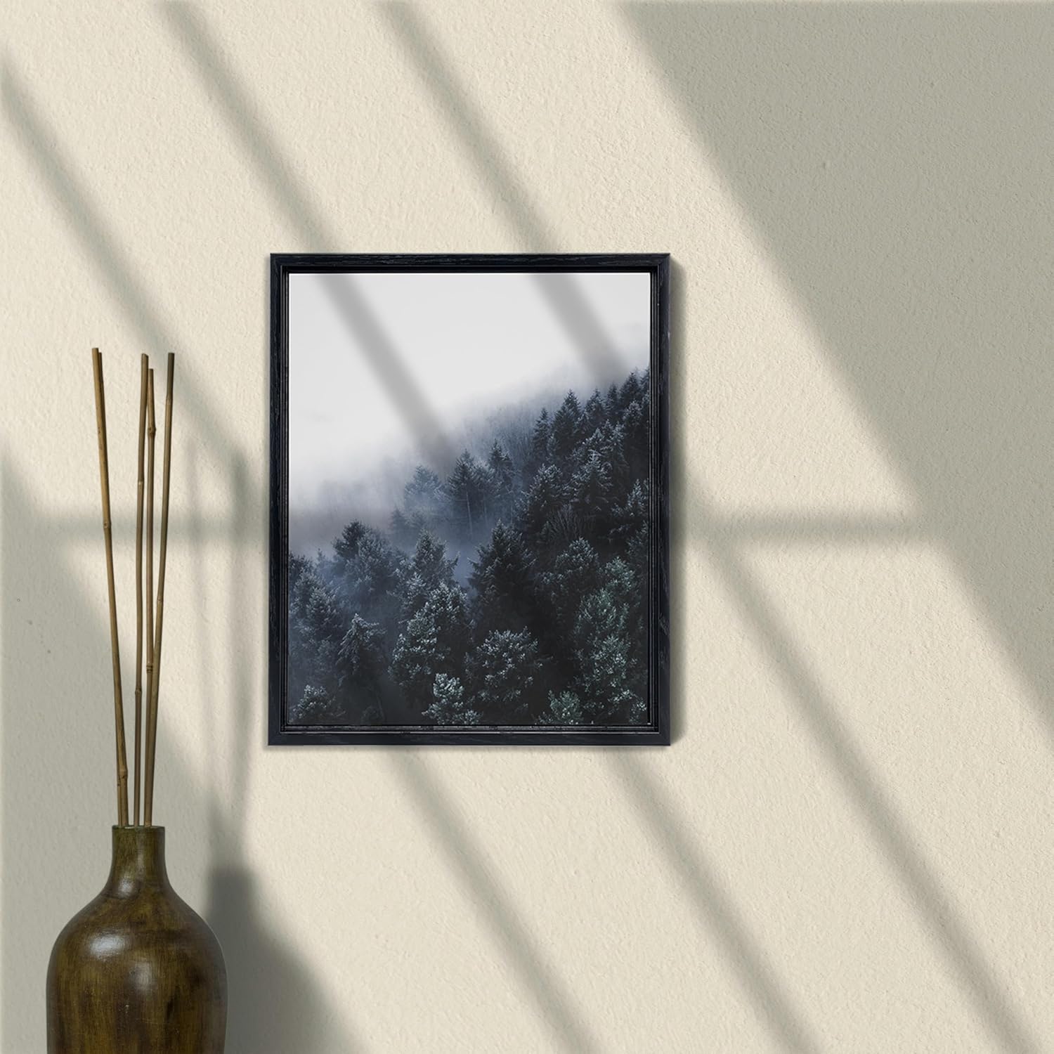 CANFRAVAS 4Pack Canvas Floater Frame,Canvas Floating Frame for Canvas Art 0.6"-0.9" Deep,Floater Frames for Canvas Paintings,Frame for Canvas Paintings,Frames for Canvas Art(10"x10",Black)