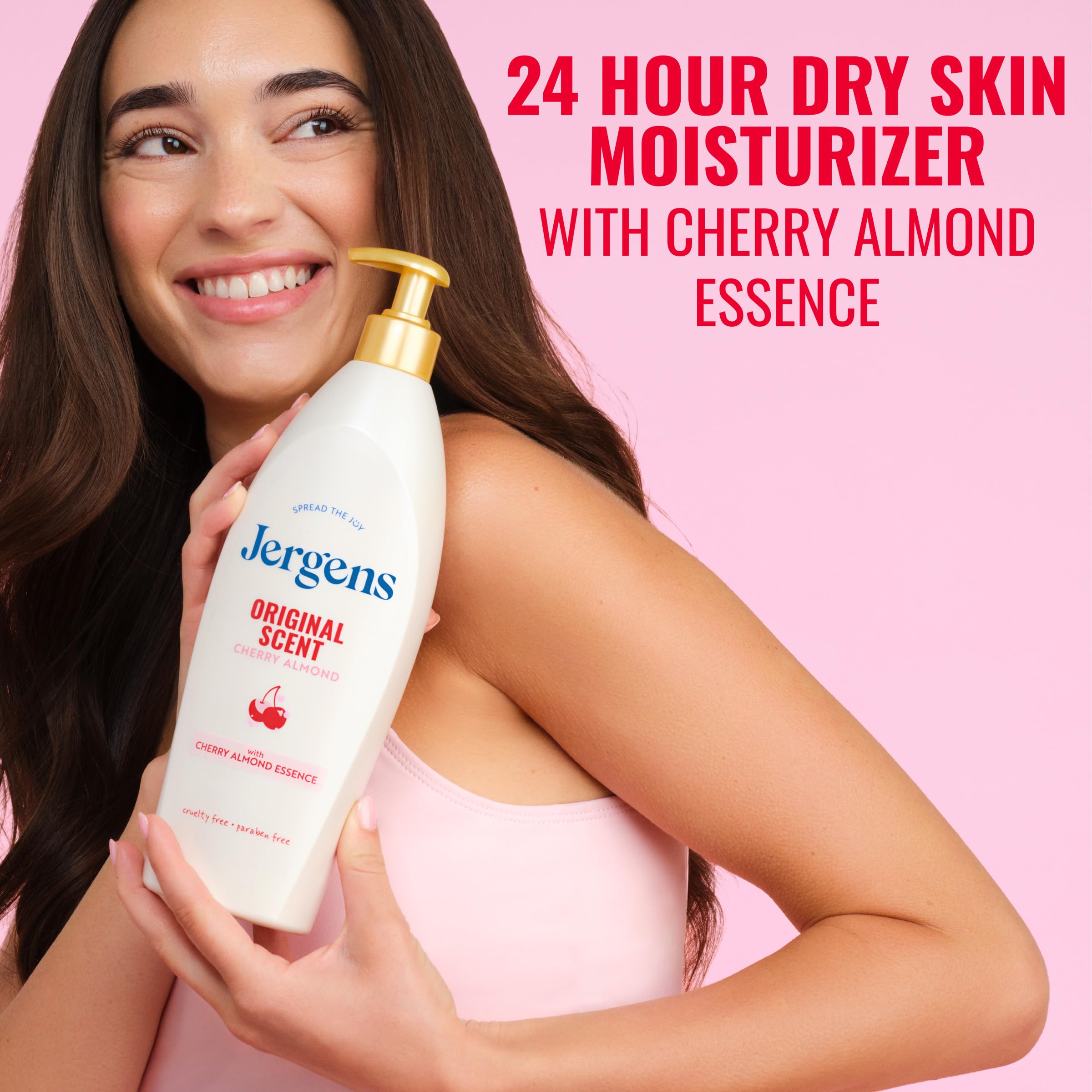 Jergens Cherry Almond Lotion - Dry Skin Relief -6