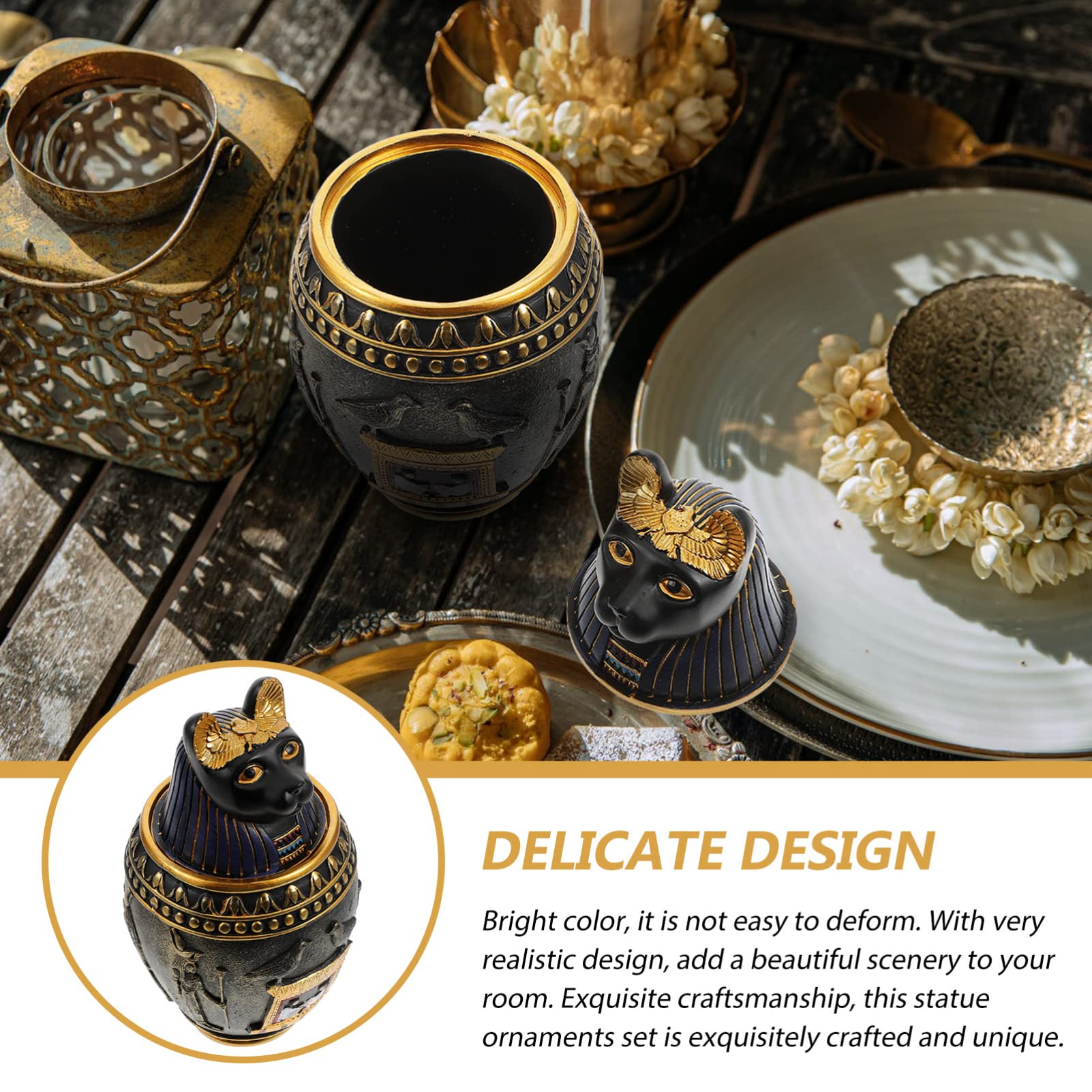 Amazon.co.jp: エジプトのカノピックジャーセット エジプトのファラオ