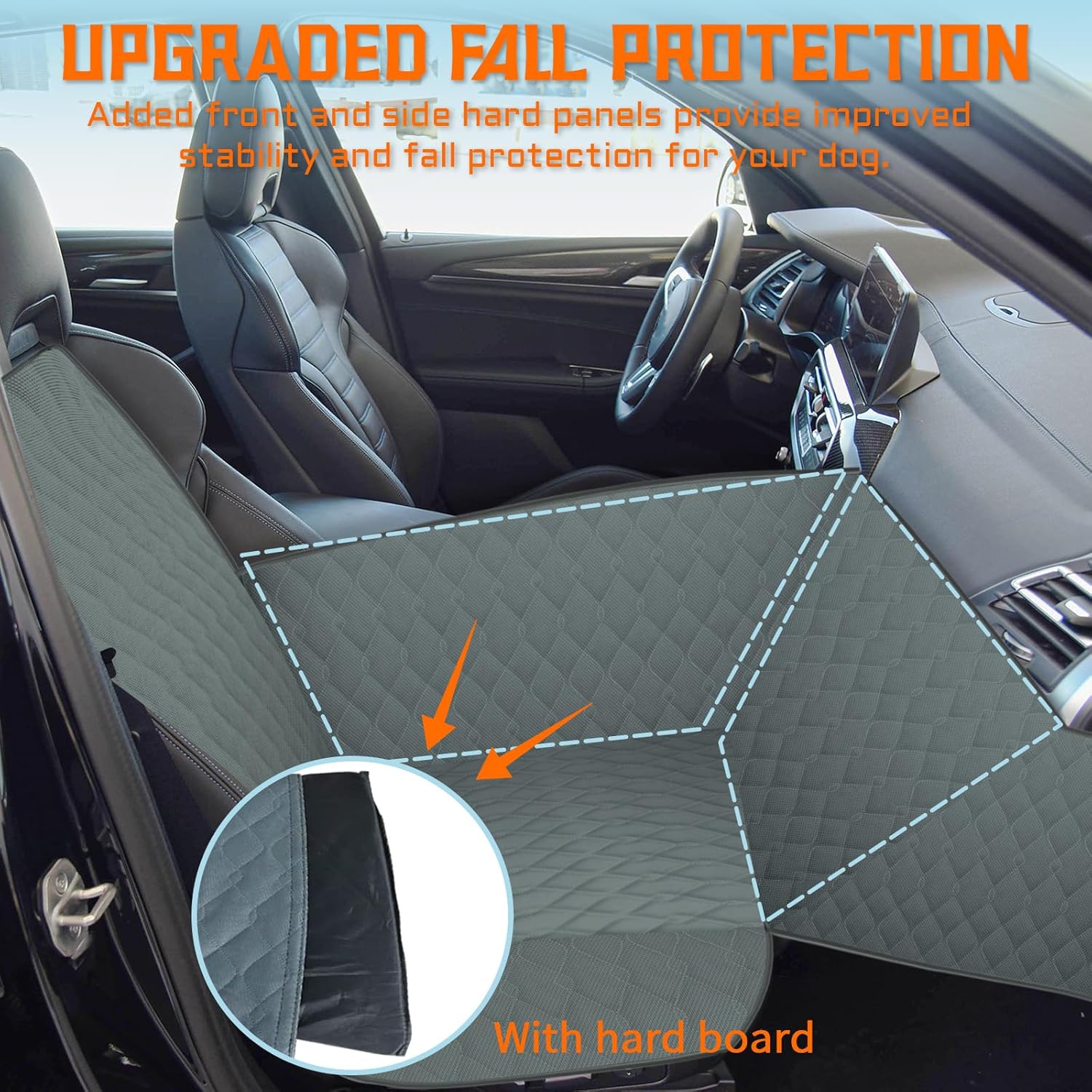 RUIANTE Front Seat Dog Car Seat Cover ,Waterproof & Scratch-Resistant ,Non-Slip & Stable,Universal Dog Car Seat Protector for SUV/Sedan,Pet Travel(Upgraded Version, Dark Green)