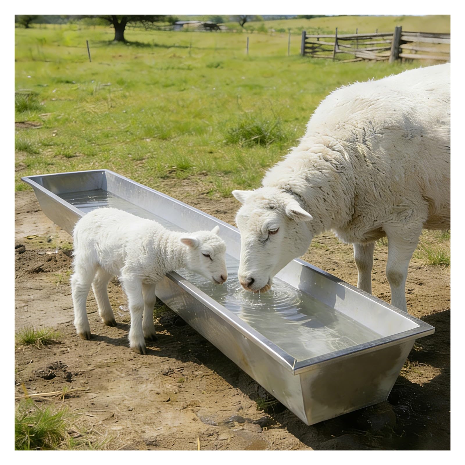Mangiatoia, mangiatoia di Grande capacità per Bestiame, Ideale per Pecore, maiali e bovini - Resistente mangiatoia per Fieno da Esterno, capacità 8/16/30 galloni, Riutilizzabile e Facile da
