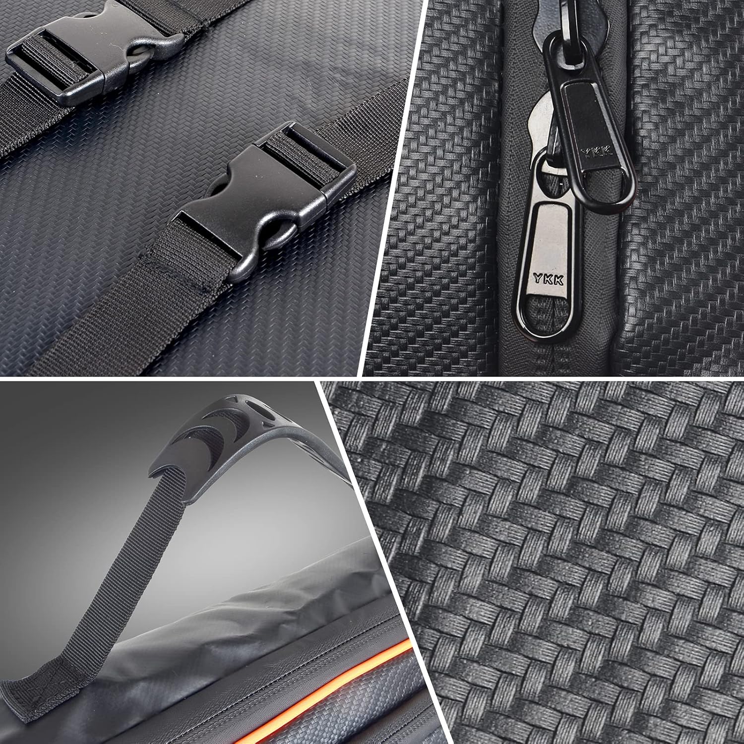 Goldfire Storage Bag Center Under Seat Gear Bag Tool Orangizers Maverick X3 Accessories Bags for Can-Am Maverick X3 2017-2025, (Part#715004277) (Orange Piping)