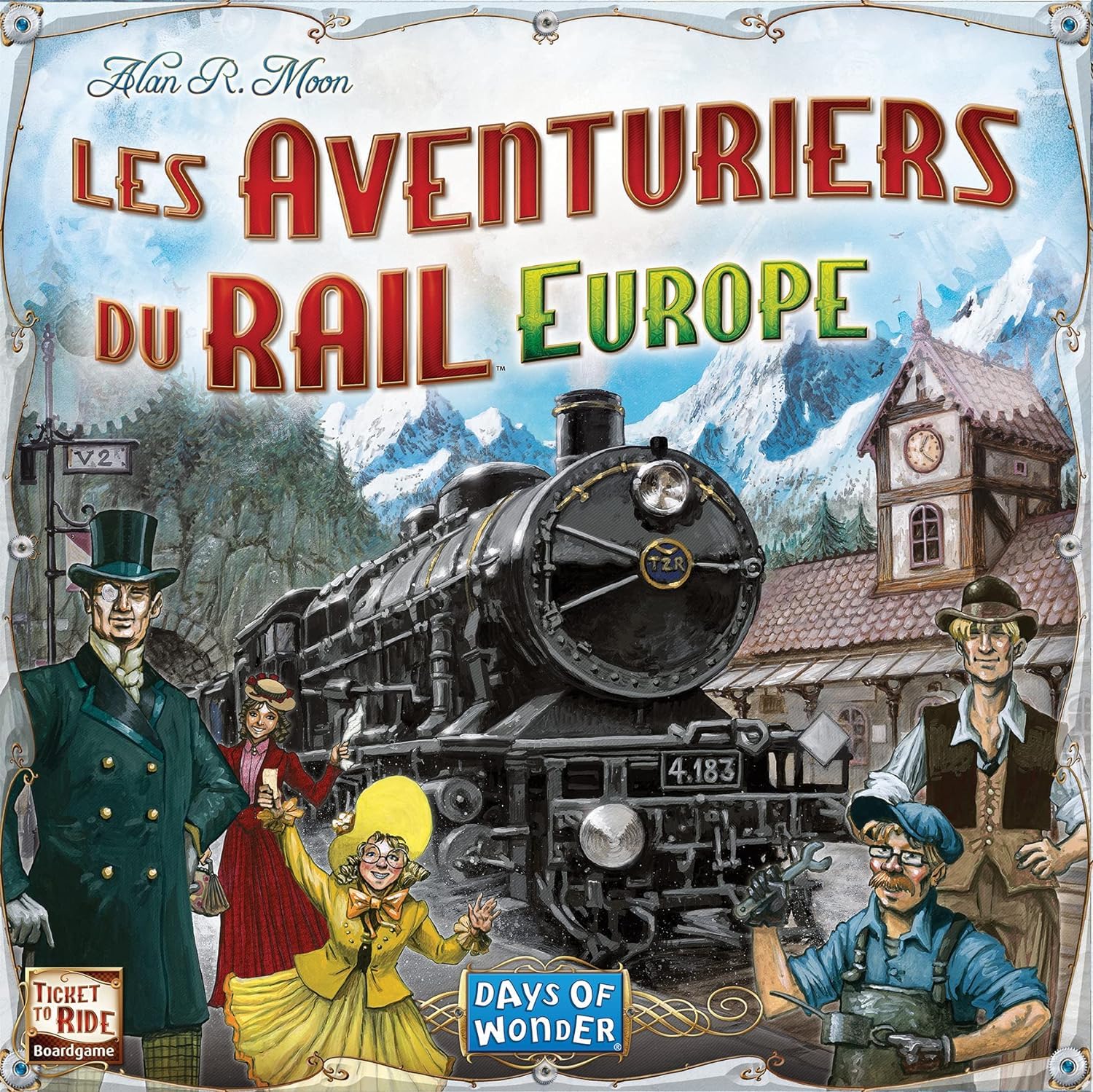 LES AVENTURIERS DU RAIL : EUROPE - Jeu de Base - Version Française - Unbox Now - Jeu de Société Famille pour Enfants dès 8 ans - 2 à 5 Joueurs - Jeu de Stratégie - Compatible Alexa - Days of Wonder