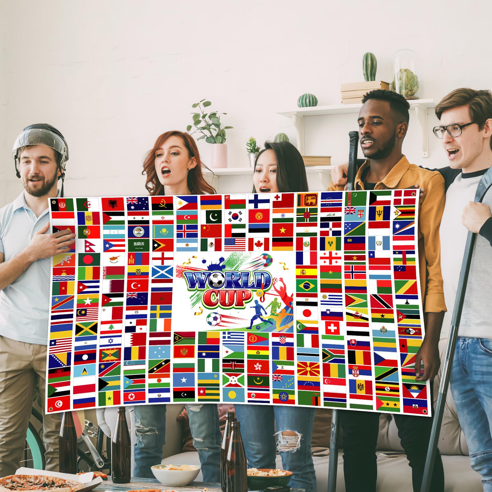 Zeaying 2026 Weltflaggen-Banner 180x110 Cm – über 200 Länder, UV-beständig, Für WM-Deko & Fan-Räume Zeaying 2026 Weltflaggen-Banner 180x110 Cm – über 200 Länder, UV-beständig, Für WM-Deko & Fan-Räume