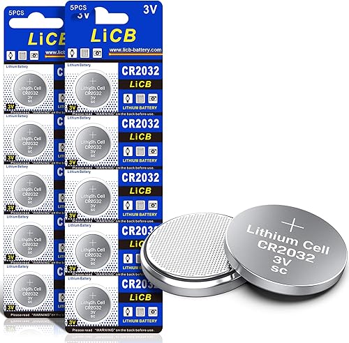 LiCB CR2032 3V Lithium Battery(10-Pack)