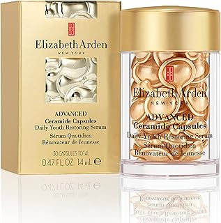 Elizabeth Arden Advanced Ceramide Face Serum Capsules, Anti-Aging Skincare, Fragrance-Free Hydrating Formula for Radiant, Firm Skin, Nourishing and Strengthening