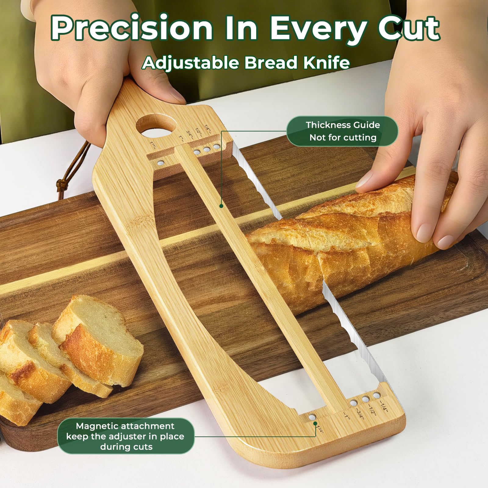 Adjustable Bread Knife - Perfect Slices Every Time -2