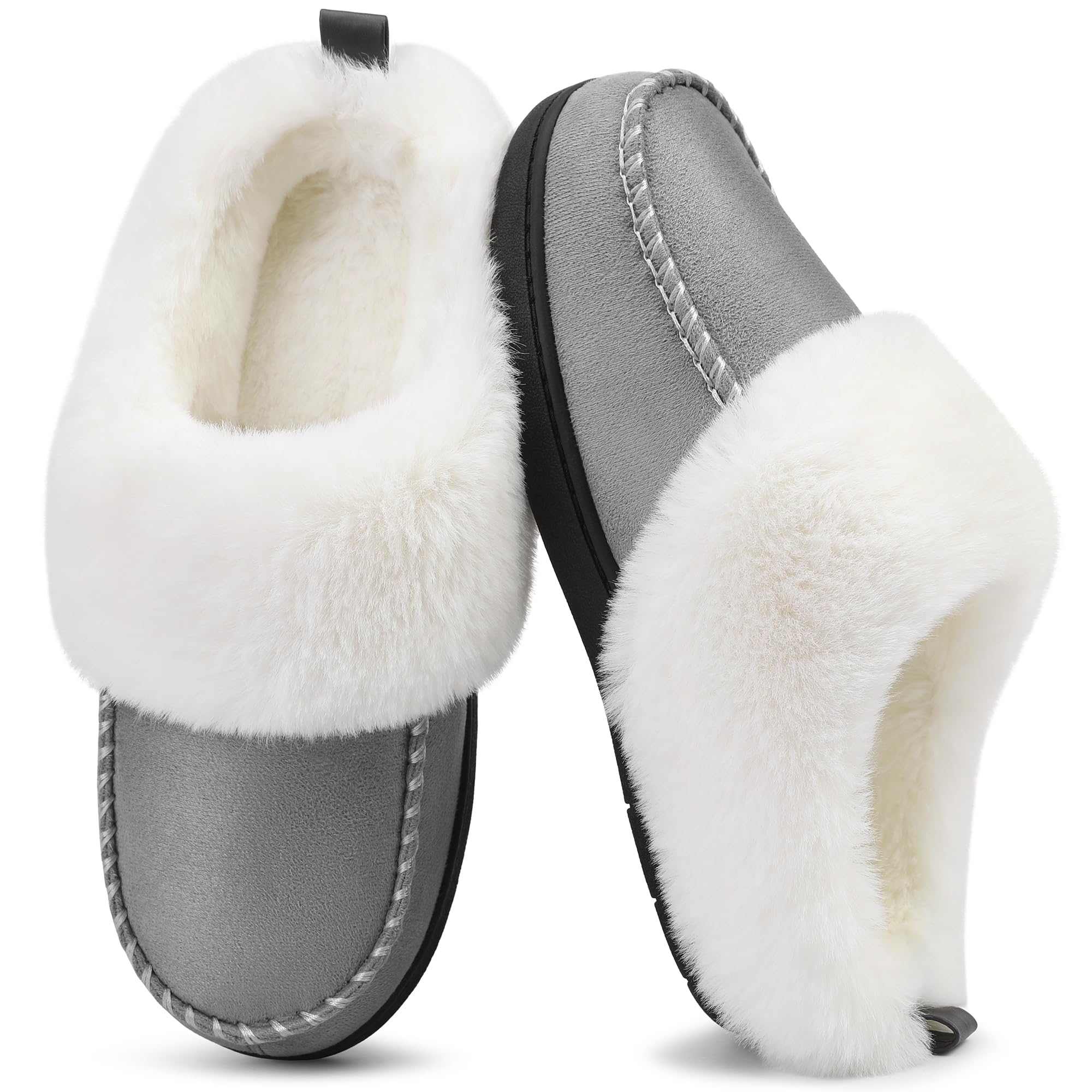 shoeslocker Womens House Slippers Thicken Fuzzy Bedroom Shoes Warm Memory Foam Non Slip mothers day gifts