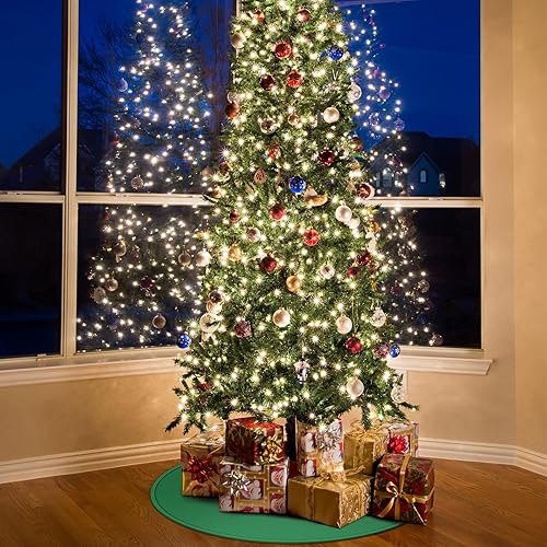 Vista 19 de Timgle Tapete para árbol de Navidad, tapete de silicona resistente para árbol de Navidad, protector de suelo impermeable para árbol de Navidad