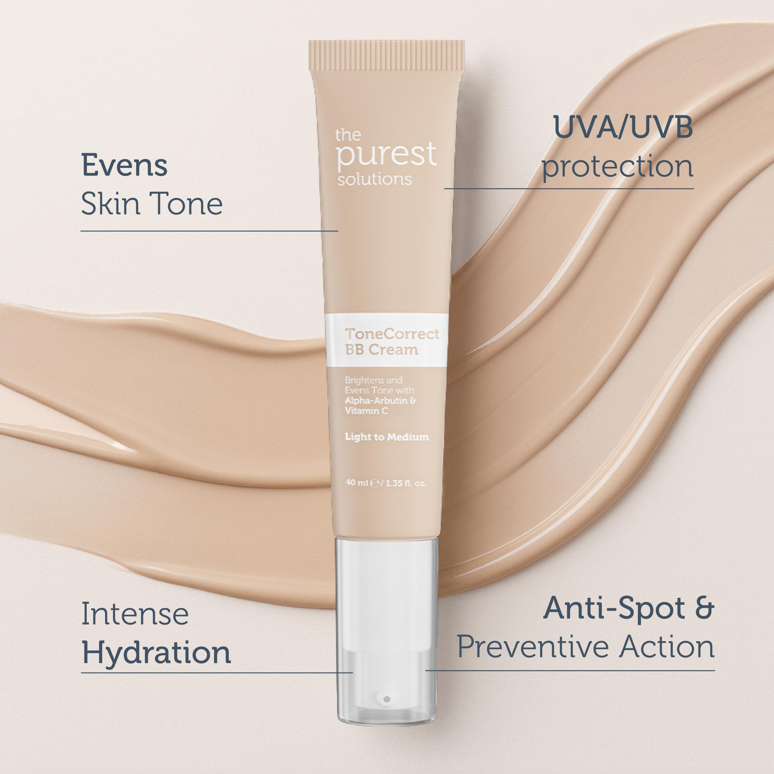 The Purest Solutions BB Cream Tone Correct 40 ml Light to Medium