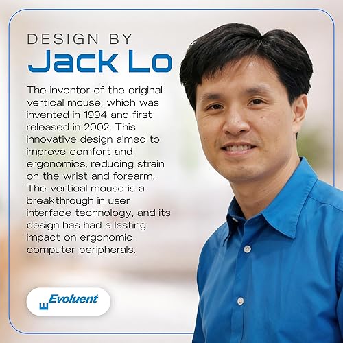 Miniatura 8 de Evoluent – Inventor del ratón vertical – VMC Ratón ergonómico vertical inalámbrico USB/Bluetooth Ergo Design para mano derecha M-L, comodidad