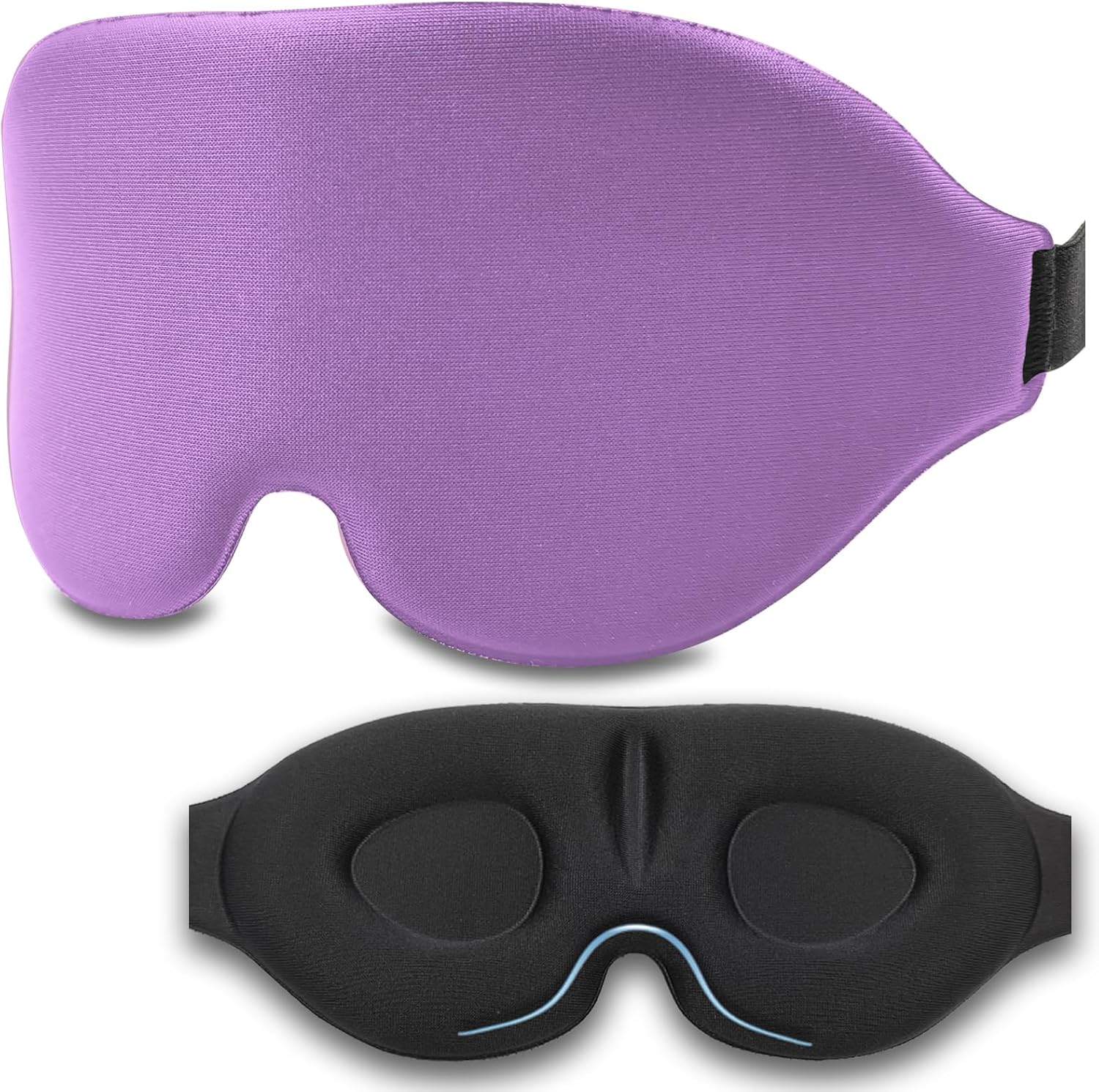 Sleep Mask, Zero Pressure Silk Eye Masks for Sleeping (3DPurple)