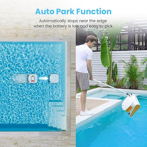 Miniatura 4 de Hydro3 - Limpiador robótico de piscina, aspiradora de piscina inalámbrica de 150 W para piscina enterrada/sobre tierra máximo de 861 a 1070 pies