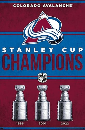 Trends International NHL Colorado Avalanche - Póster de pared de Champions 23, 14.72 x 22.37 pulgadas, versión premium sin marco