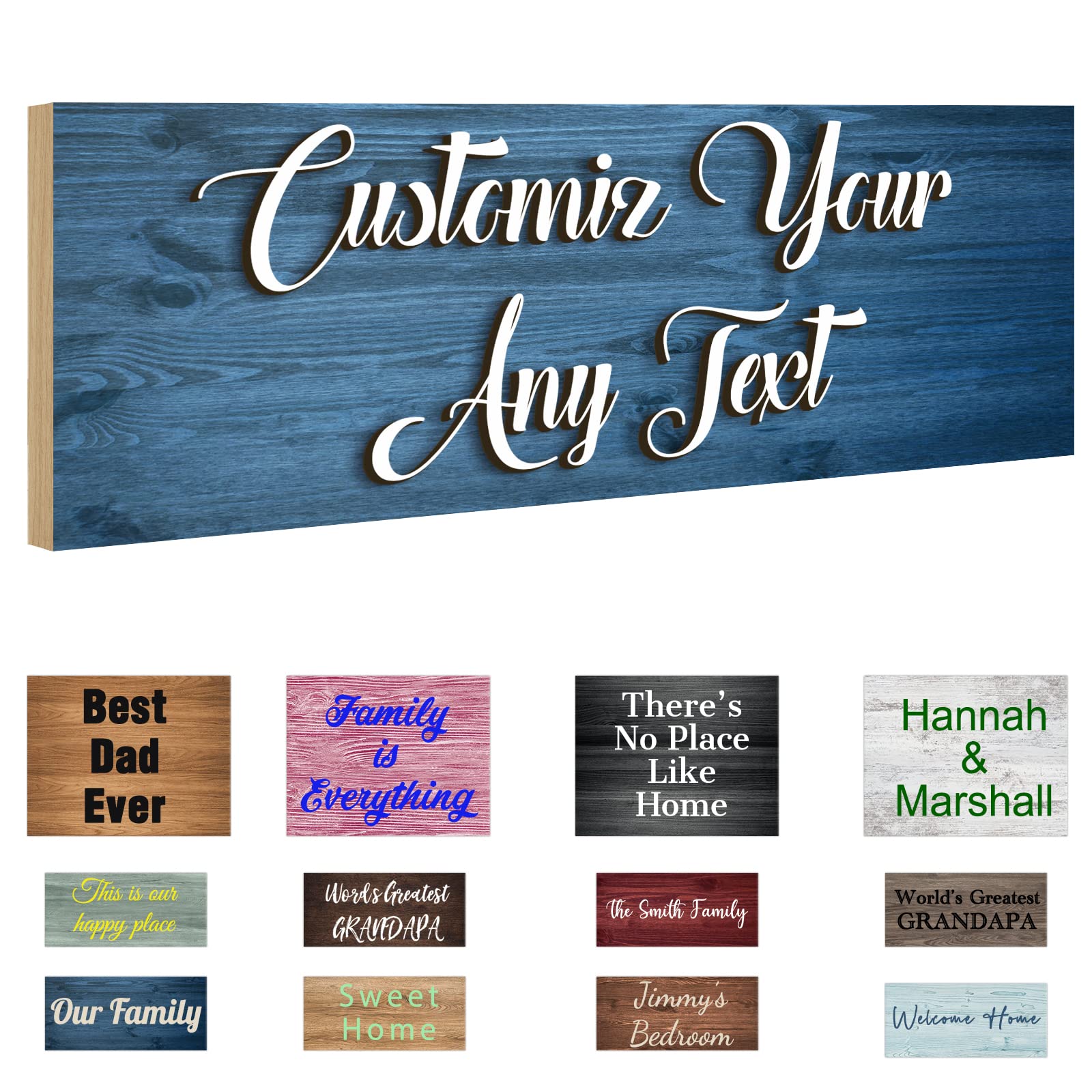 Amazon.com : Custom Sign Personalized Wooden Signs for Home Customized ...