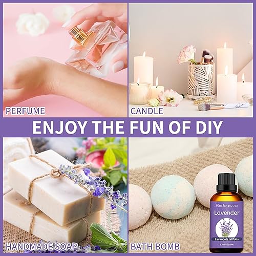 Miniatura 215 de Sedbuwza Aceite esencial de sándalo, aceite de fragancia de sándalo orgánico puro para difusor, humidificador, jabón, vela, perfume Paquete de 2