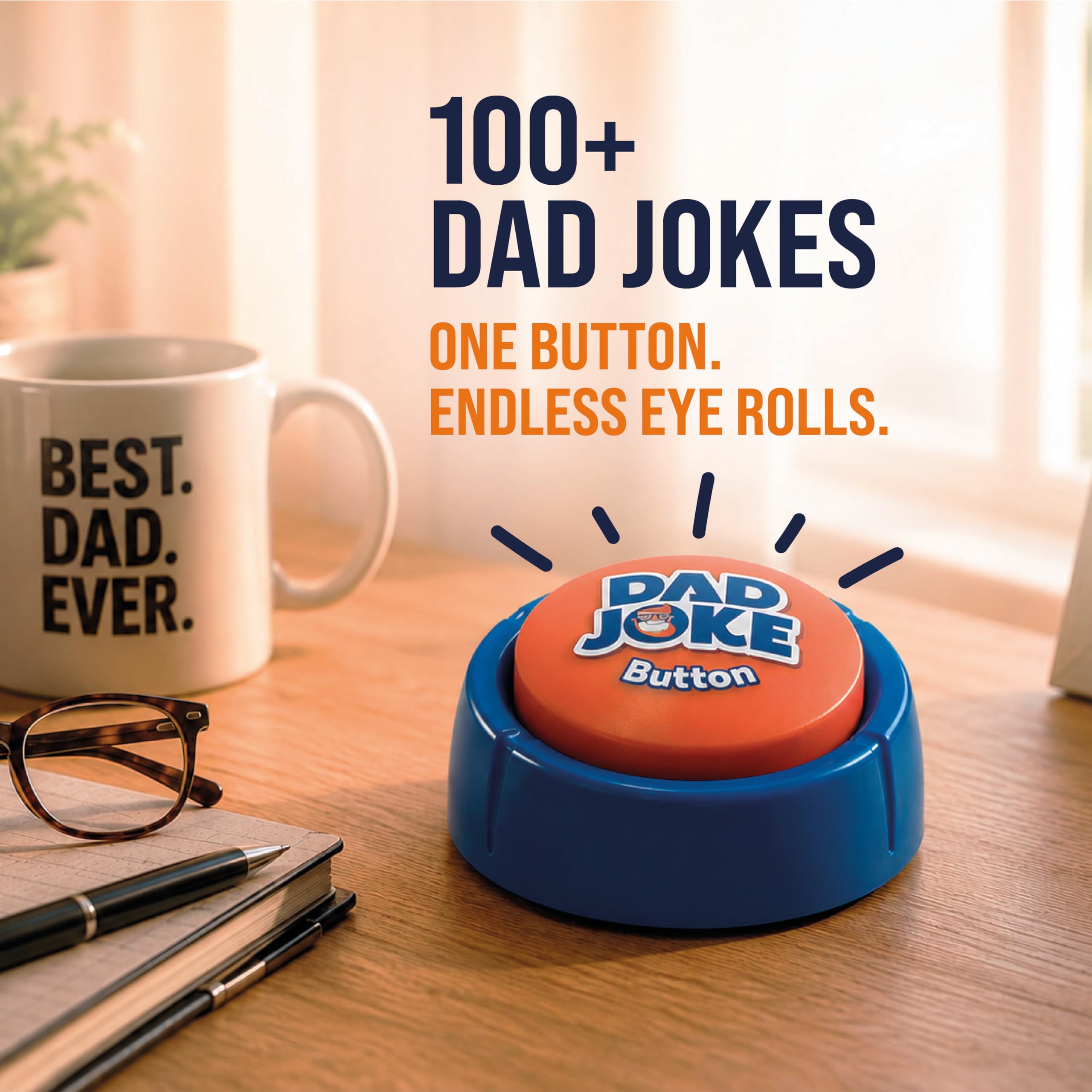 Botón de broma para papá con más de 100 bromas divertidas, el mejor regalo para el día del padre, más de 100 chistes cursi que toda la familia disfrutará, regalo divertido para él