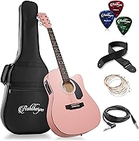 Vista 12 de Ashthorpe - Paquete de guitarra electroacústica estándar con diseño delgado con corte - de madera Tonewood de primera calidad