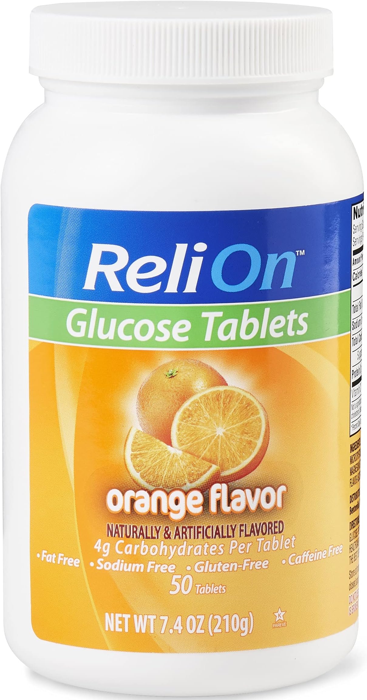 Glucose Tablets - Orange Flavor - 50 Counts