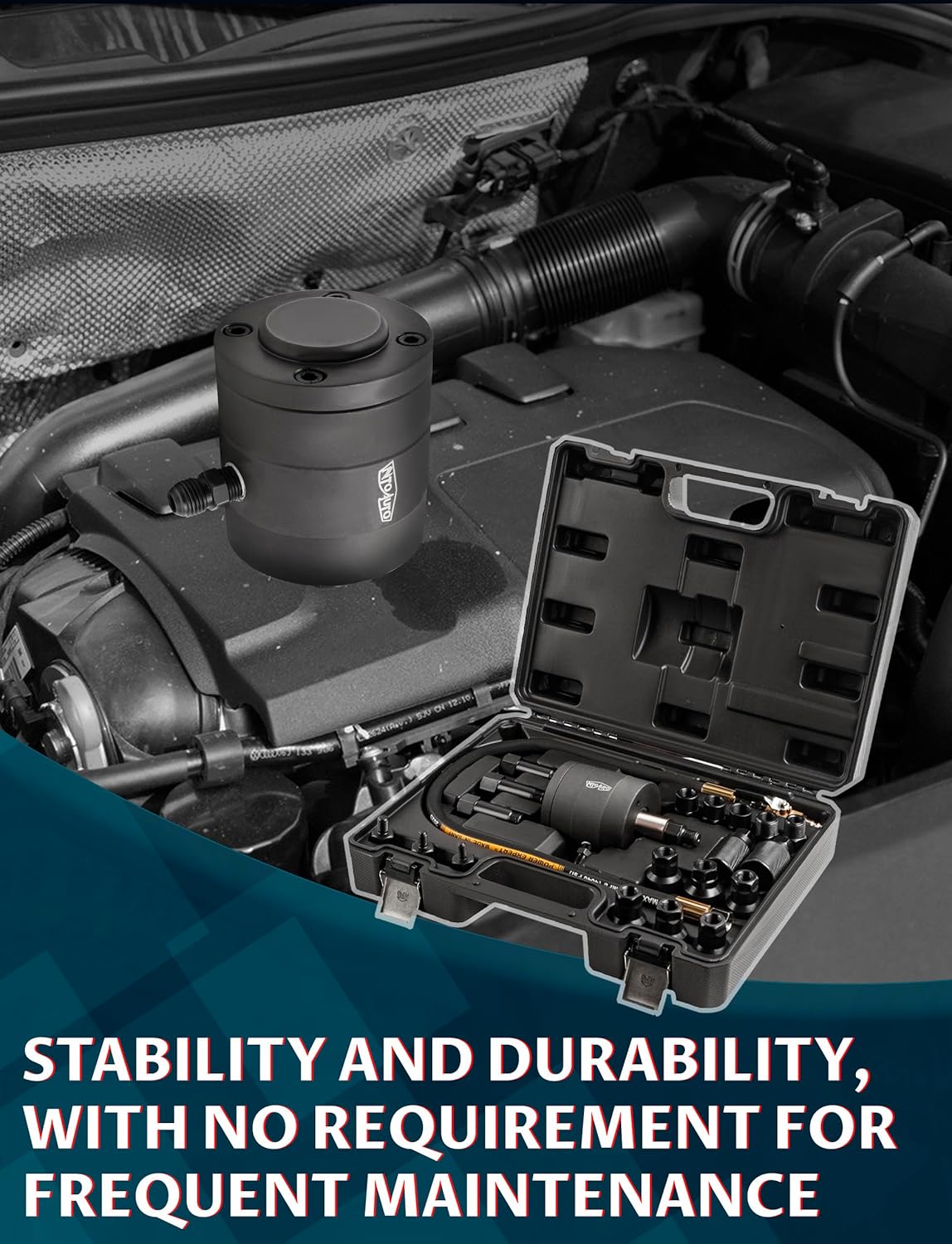 Pneumatic Injector Puller - Heavy Duty Engine Puller Tool for Diesel & Gas Injectors, Universal Fit with Adapters (23pcs)