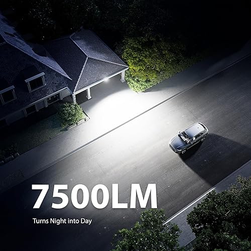 Miniatura 3 de Onforu Paquete de 2 luces LED con sensor de movimiento de 100 W para exteriores, luces de seguridad superbrillantes de 9000 lúmenes, detector de